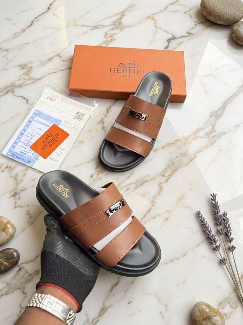 SANDALE HERMES MARRON